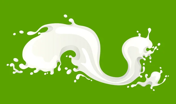 Milk splash — Stock Vector