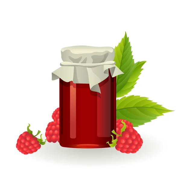 Raspberry jam — Stock Vector