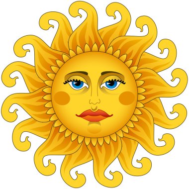 büyük sıcak altın güneş.