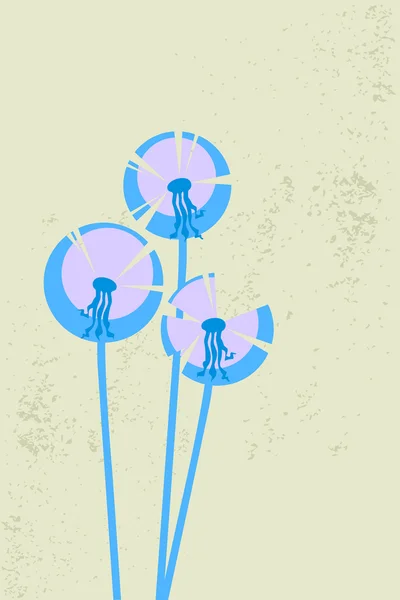 Pissenlits bleus — Image vectorielle
