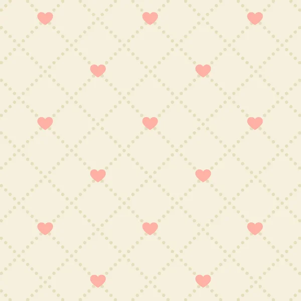 Naadloze roze hart patroon — Stockvector