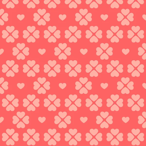 Modèle de coeur rose sans couture — Image vectorielle