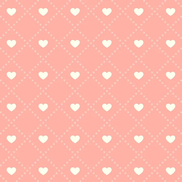 완벽 한 핑크 하트 패턴 — 스톡 벡터