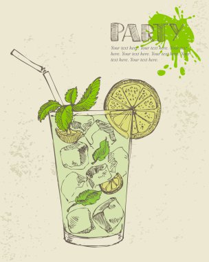 mojito çizilmiş çizimi uzat.