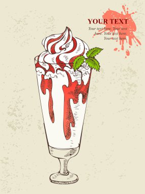 milkshake çilek şurubu ile