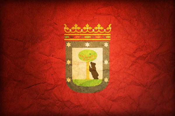 Flaga Madryt — Zdjęcie stockowe