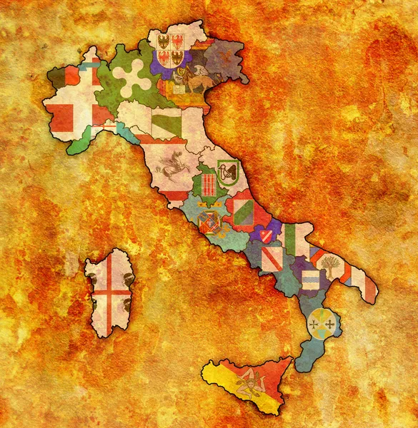 Map of italy — Stock Photo, Image