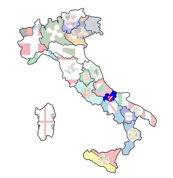 Mapa Włoch z regionu molise — Zdjęcie stockowe