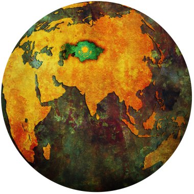 Kazakistan harita üzerinde