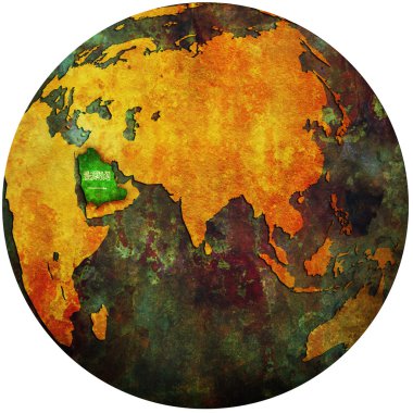 Suudi Arabistan harita üzerinde