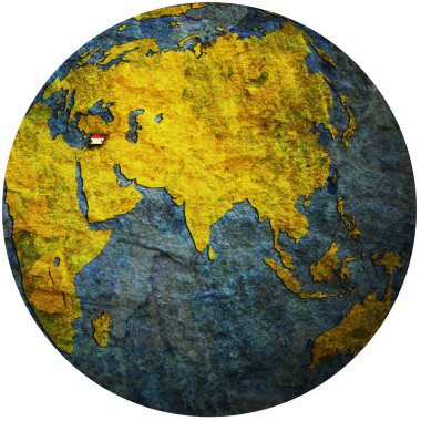 Suriye harita üzerinde