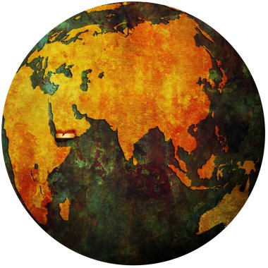 harita üzerinde Yemen
