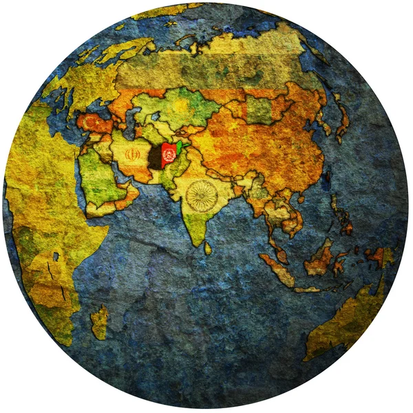 Afghanistan on globe map — Stock Photo, Image