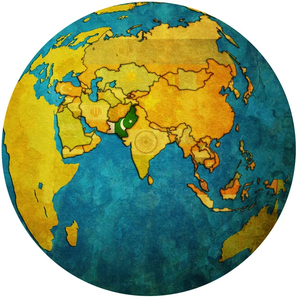 Домініка на карті світу — стокове фото