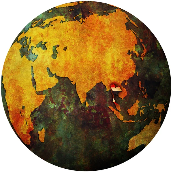 harita üzerinde Tayland