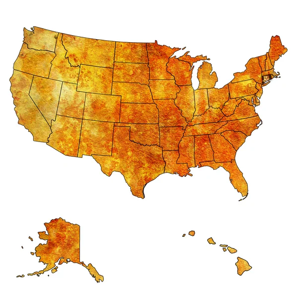 Connecticut na mapie miasta z usa — Zdjęcie stockowe