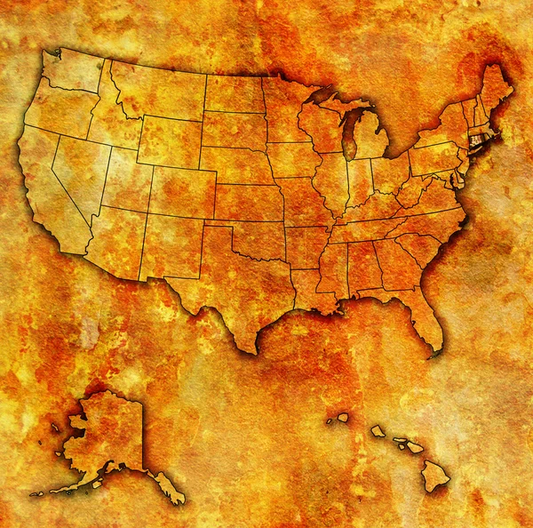 Connecticut sulla mappa di usa — Foto Stock