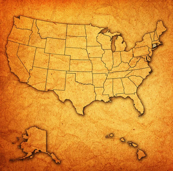 미국 지도에 코네티컷 — 스톡 사진