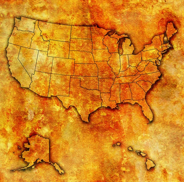 New hampshire on map of usa — Stock Photo, Image