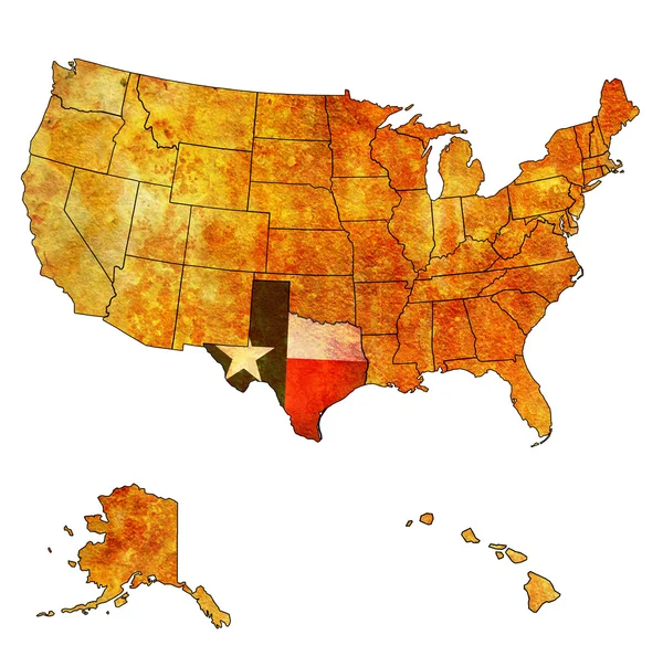 テキサス米国の地図 — ストック写真