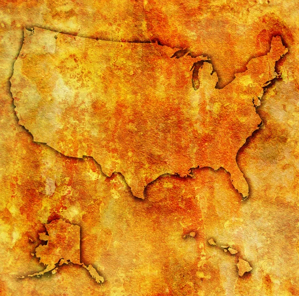 Stati sulla mappa di usa — Foto Stock