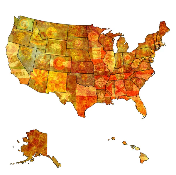 Connetcticut sur la carte de usa — Photo