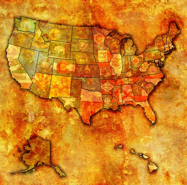 Maryland sulla mappa di usa — Foto Stock