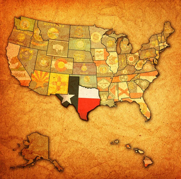 テキサス米国の地図 — ストック写真