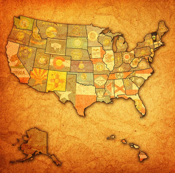 Vermont on map of usa — Stock Photo, Image