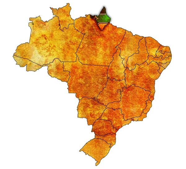 Amapa state on map of brazil — Stock Photo, Image