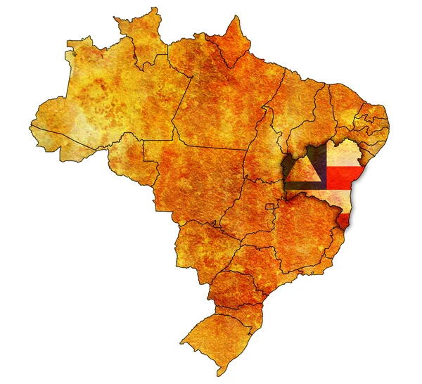 Bahia on map of brazil — Stock Photo, Image