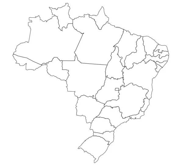 Somministrazione sulla mappa di brazil — Foto Stock