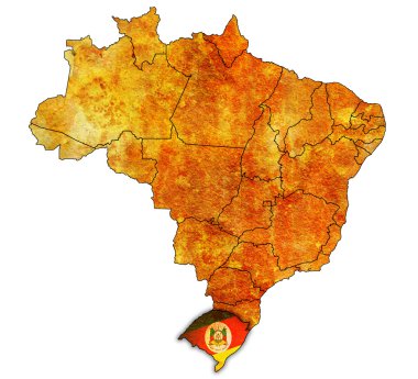 Rio grande sul op kaart van BraziliëRio grande sul Brezilya haritası üzerinde yapmak