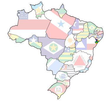 harita üzerinde Sergipe devlet Brezilya