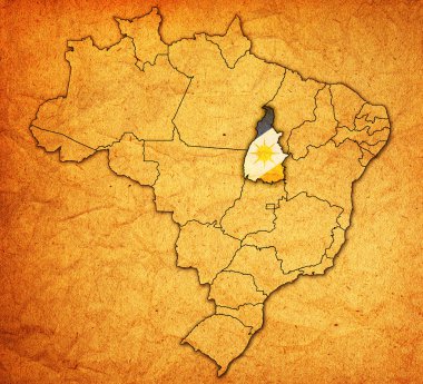 Tocantins Brezilya haritası üzerinde