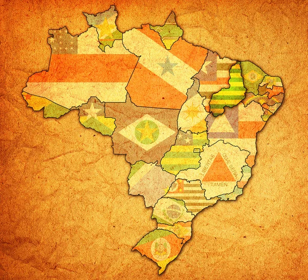 Piaui state on map of brazil — Stock Photo, Image
