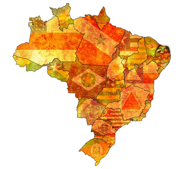 Rio grande do norte on map of brazil — Stock Photo, Image