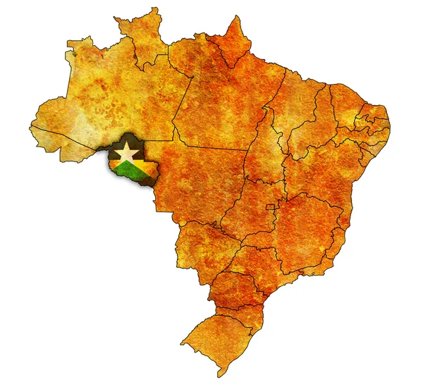 Rondonia estado en el mapa de Brasil — Foto de Stock