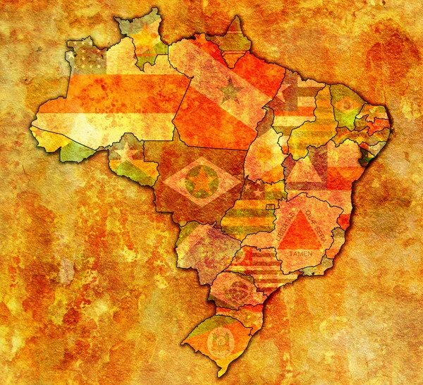 Sergipe estado en el mapa de Brasil — Foto de Stock