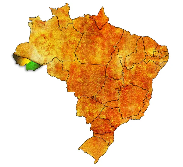 Brezilya Acre devlet harita üzerinde