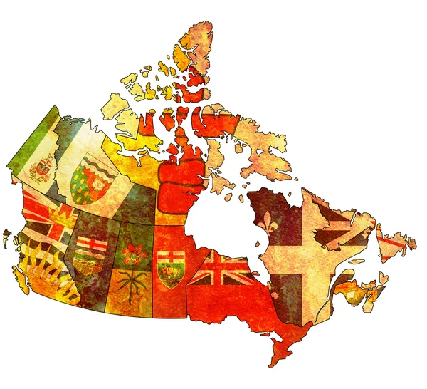 Карта адміністрації Канади — стокове фото