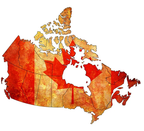 Mapa de administración de canada — Foto de Stock