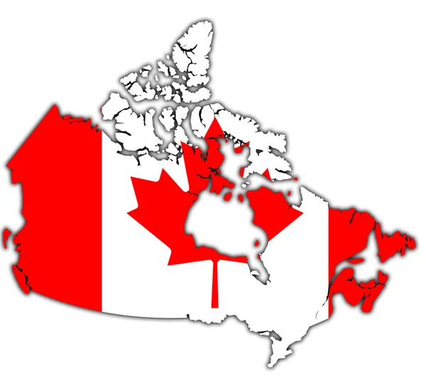 Карта території Канади — стокове фото