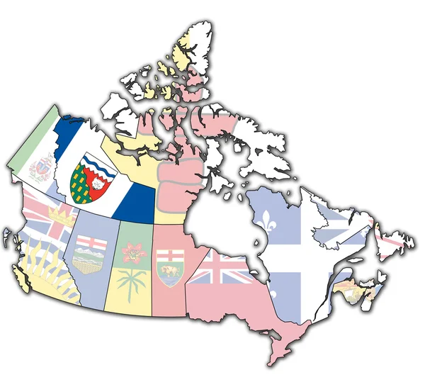 Territoires du Nord-Ouest sur la carte de Canada — Photo