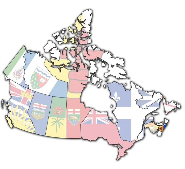 Nova scotia on map of canada — Stock Photo, Image