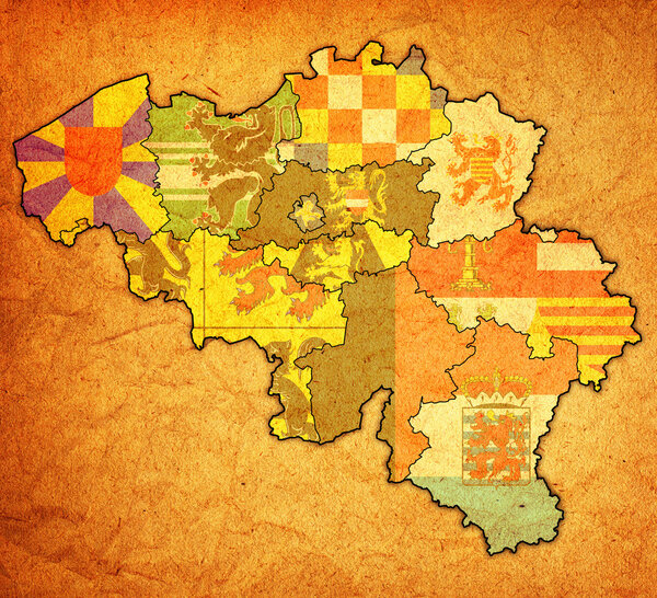 Провинции на карте Бельгии
