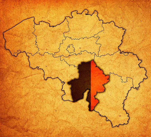 地図ベルギーのナミュール — ストック写真