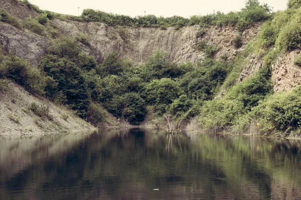 Lac Intérieur Une Ancienne Carrière Grès Kielce — Photo