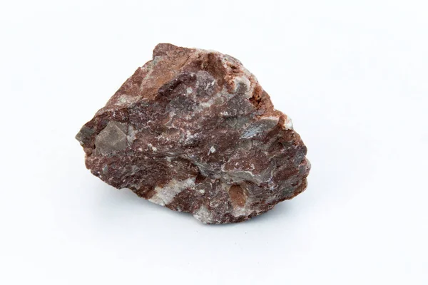 Brown Magmatic Rock Isolated White Background — Φωτογραφία Αρχείου