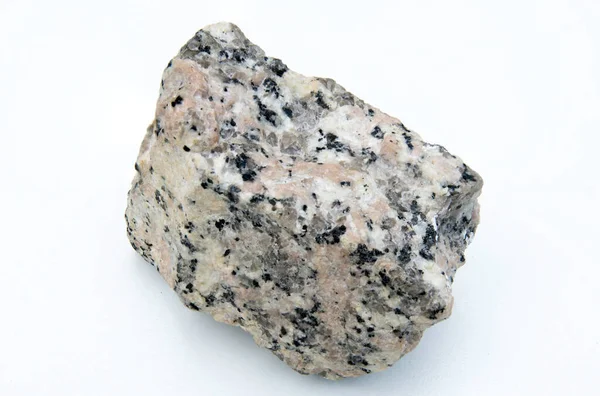 Granite Igneous Isolated White Background — Foto de Stock